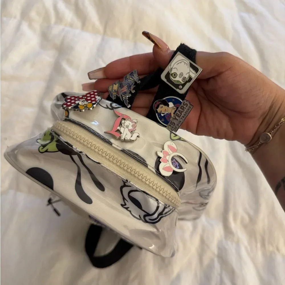 Disney Minnie Mouse Kids Backpack - White and Black with Pink Accents